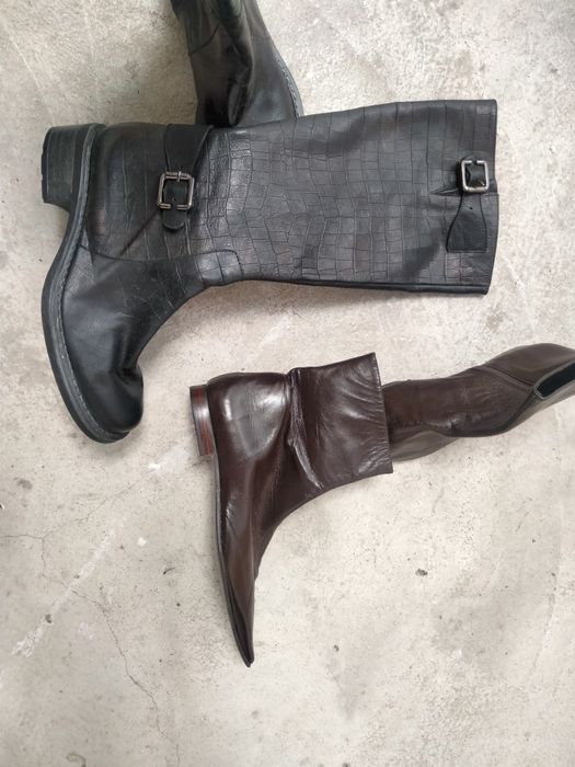 Botas cano alto,Botins castanhos e sapatos azuis Charles