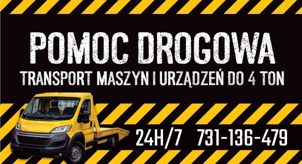 Pomoc drogowa transport maszyn urządzeń pojazdów