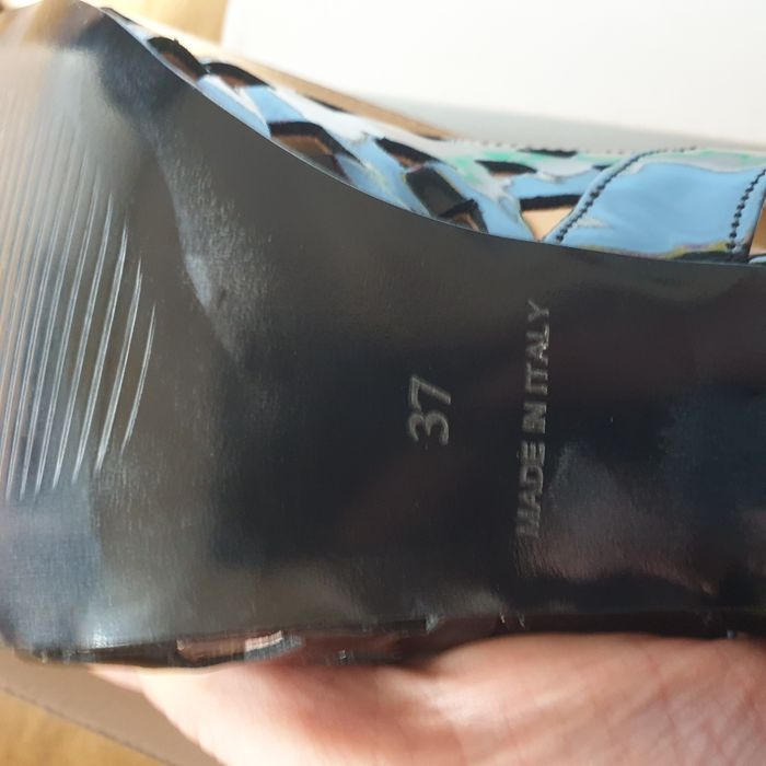 Szpilki sandały 37 skóra