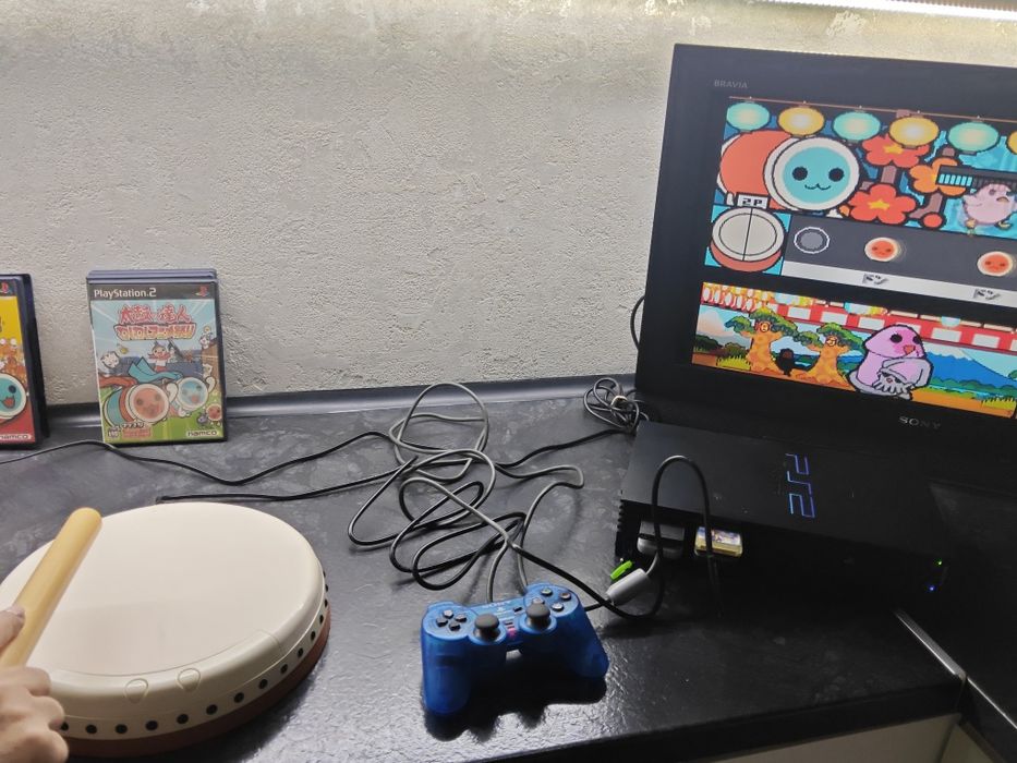 Konsola PlayStation 2,HDD 250GB,network Adaptor,kontroler Tatakon