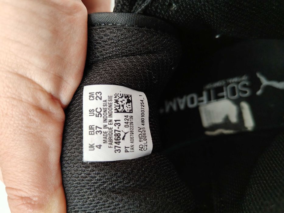 Puma Sneakersy Rebound Joy 37 wysokie za kostkę buty do koszykówki