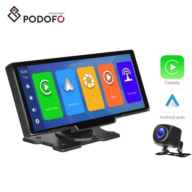 Rádio Portátil 9.3" com Câmara e Cartão ANDROID AUTO e Carplay NOVO