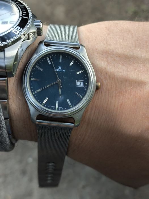 Stary zegarek kwarcowy Edox ,Swiss made. Vintage