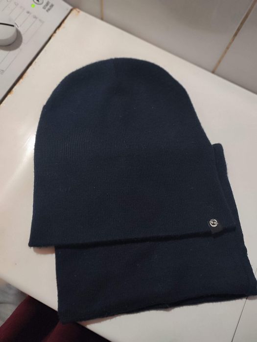 Набор шапка двойной трикотаж и баф на флисе