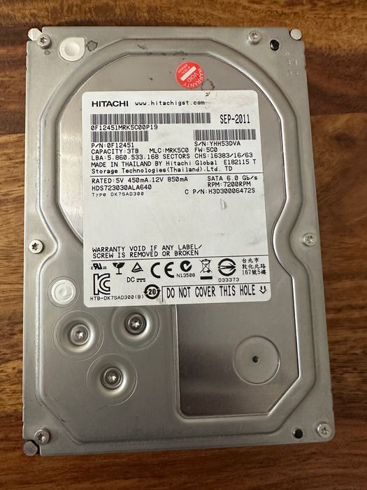 Dysk Hitachi 3tb sprawny polecam