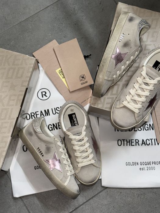 Кеди golden goose 37,38,39  розміри ,рожева зірка голден гус