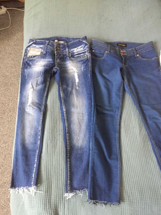 Damskie jeansy , spodnie , zestaw , S/36