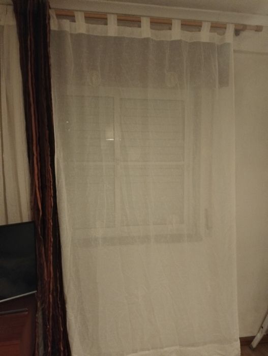 Cortinado transparente branco
