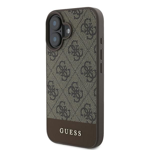 Guess GUHCP16MG4GLBR iPhone 16 Plus 6.7 brązowy/brown hardcase 4G Bottom Stripe