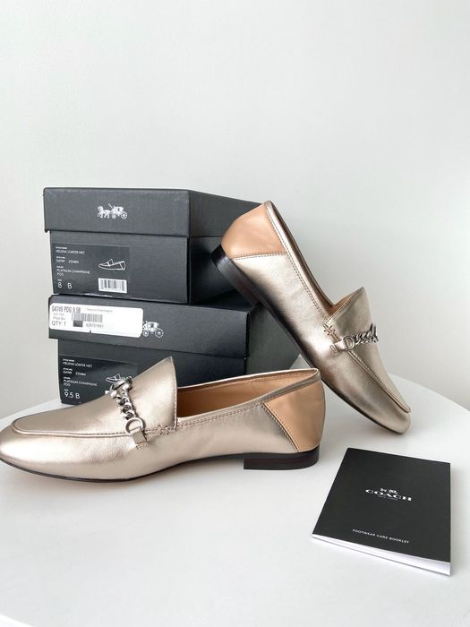 Жіночі лофери COACH оригінал коач Женские кожаные лоферы оригинал коуч