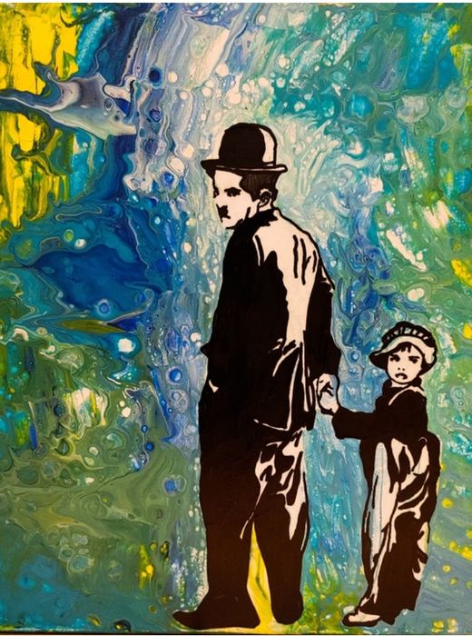 Dwa obrazy olejne nowe