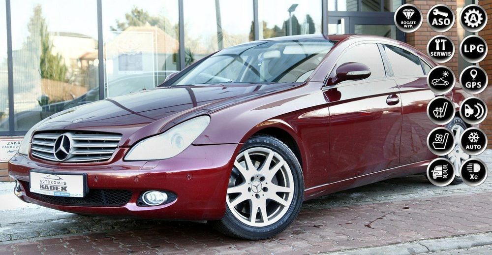 Mercedes-Benz CLS BiXenon|Skóry|Navi|2X Parktronic| Serwis|Bezwyp|LPG GAZ|Zarejestr.|