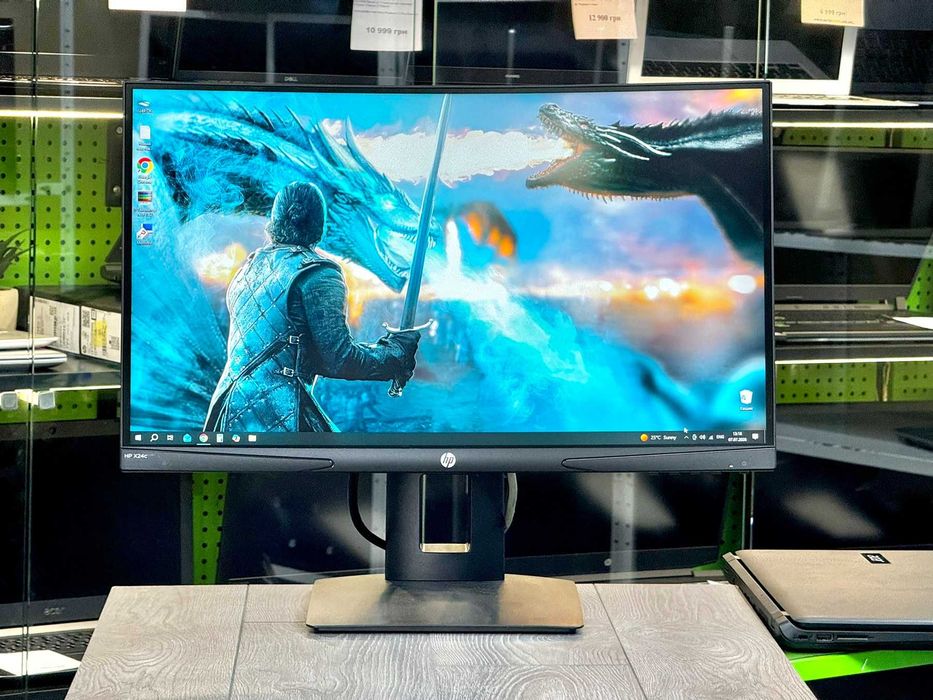 ІЗОГНУТИЙ Ігровий Монітор HP X24c Gaming Monitor / 24'' / 144Hz
