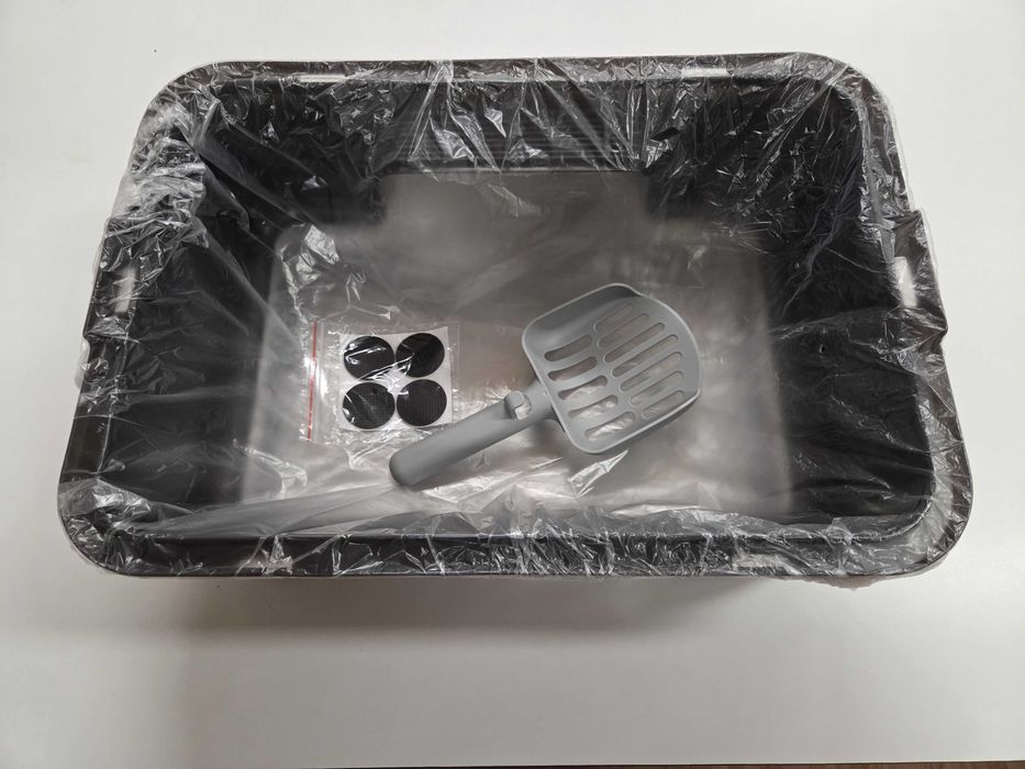 Caixa de areia em inox para gatos