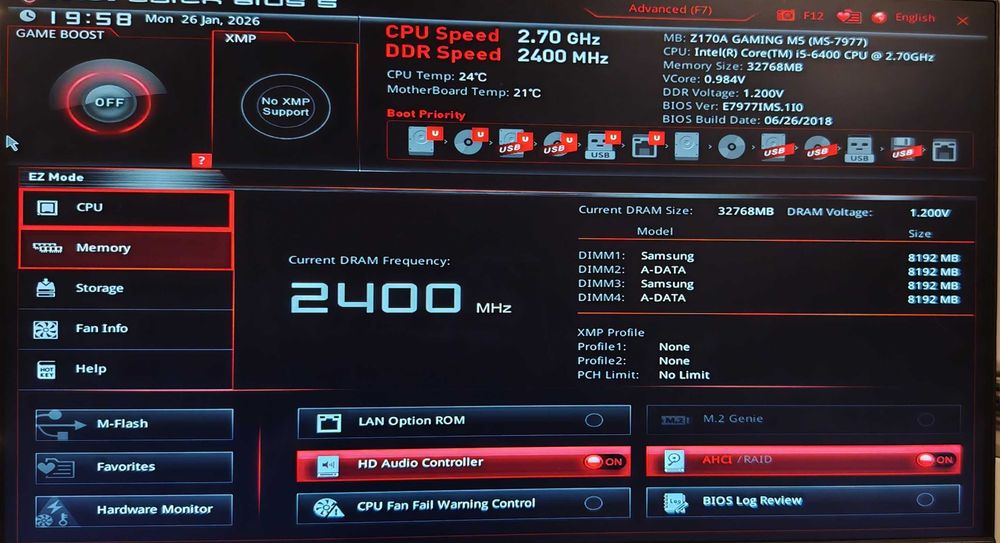 Płyta główna MSI Z170 + Intel i5 6400 procesor