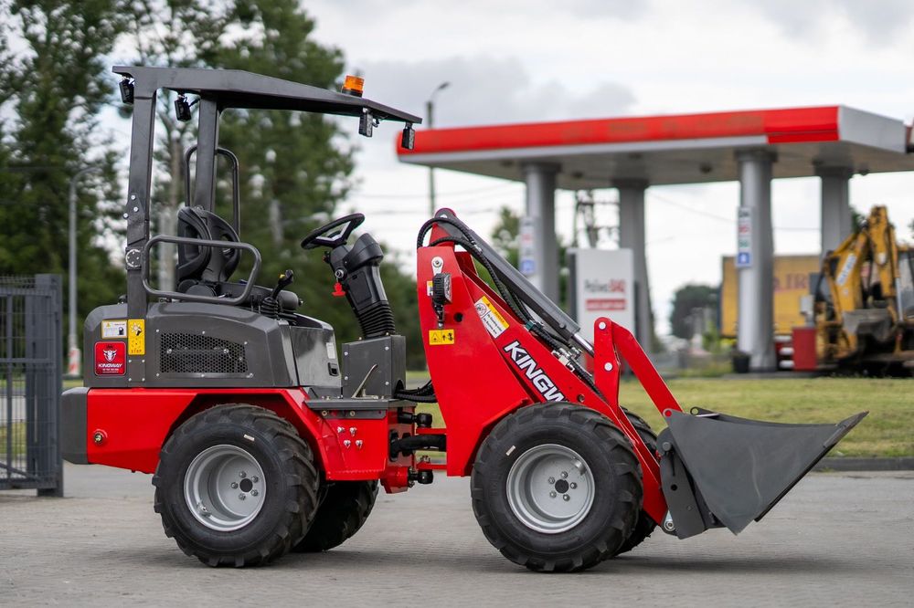 Ładowarka przegubowa silnik KUBOTA 1000 kg udźwig + łyżka + widły