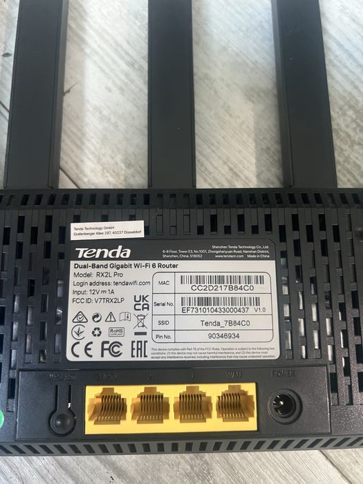 Router Tenda rx2l pro wifi 6