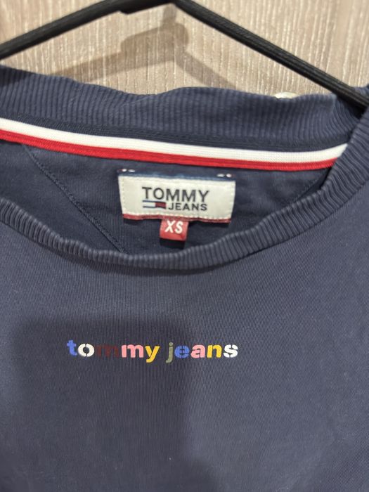 Оригінал боді Tommy Jeans Tommy Hilfiger XS синя футболка боді оригінал
