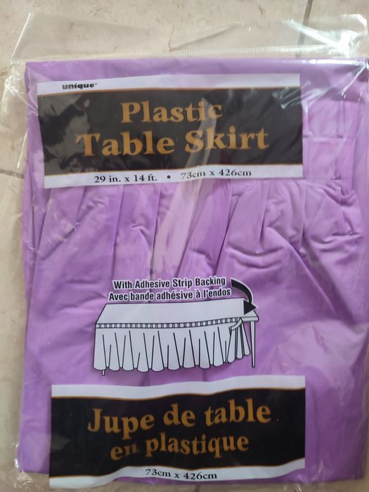 Saia plástica mesa - festas