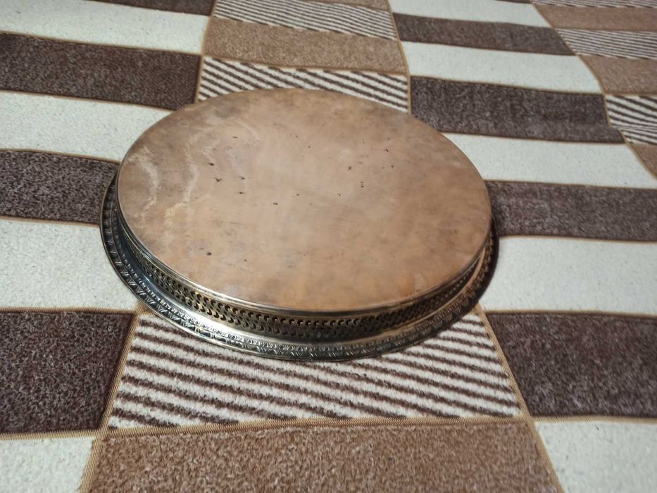 Срібний піднос Серебряный поднос великий 742 грами штамп Roger`s & Bro