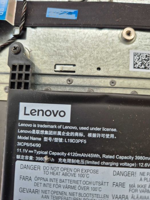 bateria original lenovo L19D3PF5  ideapad 3 suporta +/- 6h00