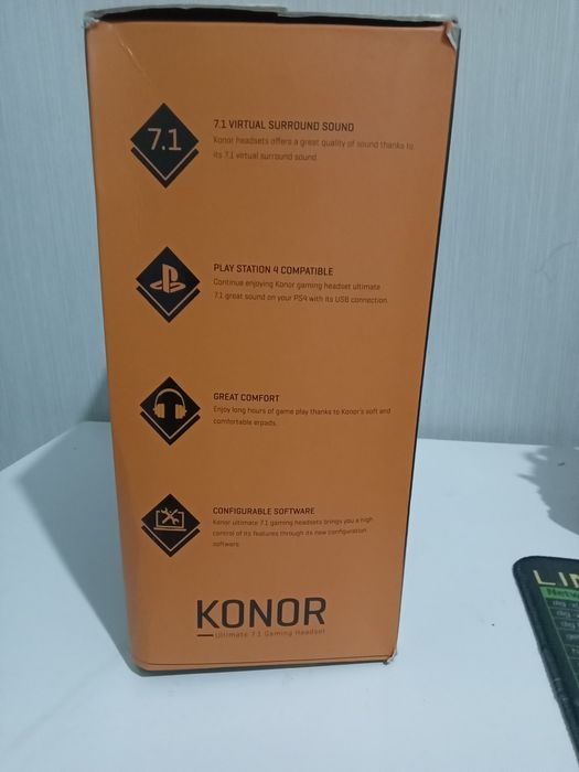 Headset gaming KROM Konor Ultimate 7.1 - NOVO na caixa (PS4/PC)