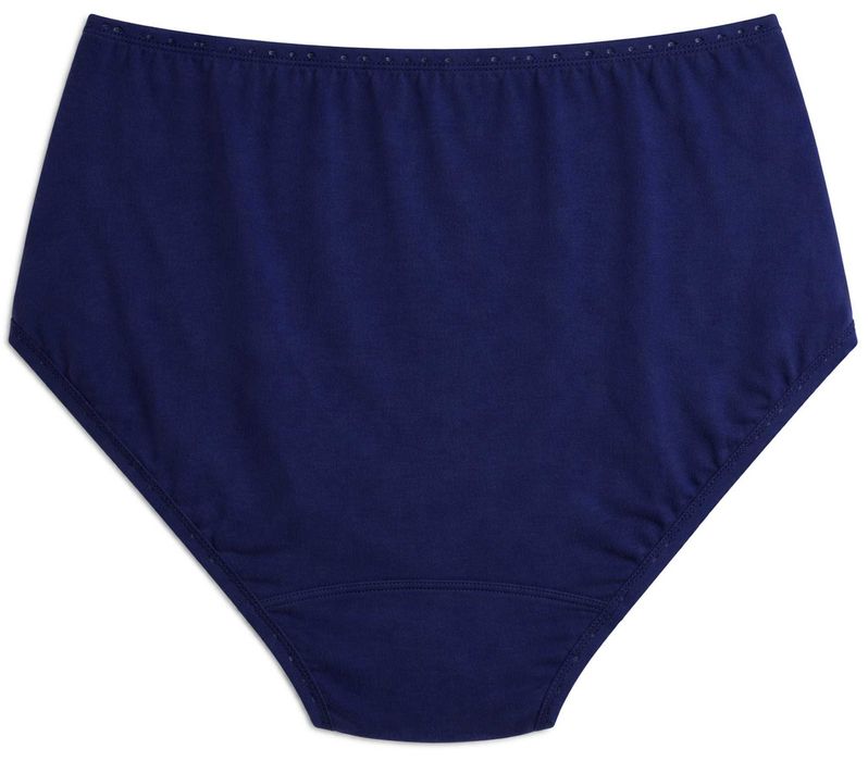 Majtki wysoki stan, granatowe , bawełna, Plus Size 50-56 , biodra do 150cm