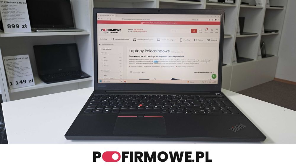 Laptop Lenovo ThinkPad E15 intel i3 8GB 256SSD Kasa A Win 11 FV23% GW12MC PoFirmowe.pl