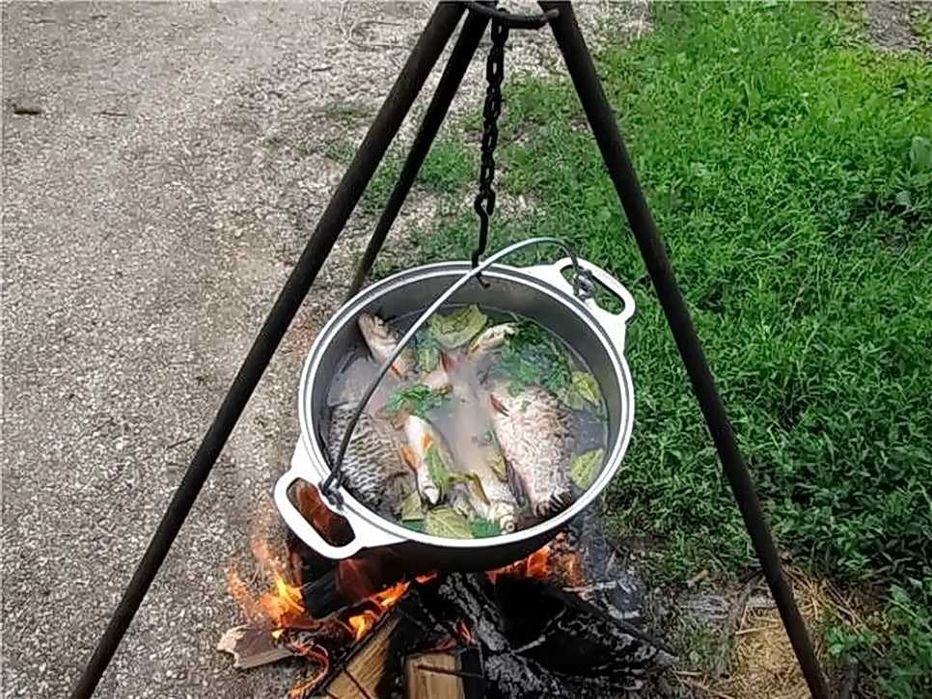 казан туристический, казан походний алюмінєвий, 10 літрів, кришка