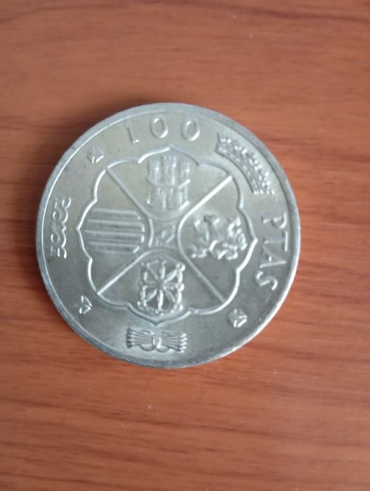 Moeda 100 pesetas . Espanha