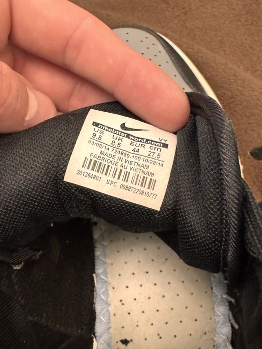 Nike jordan 1 серые высокие 44