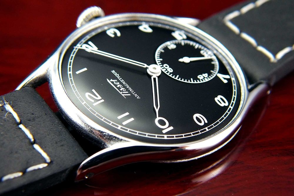 Tissot & Fils Antimagnetique Satin Black Odnowiony Piękny POLECAM