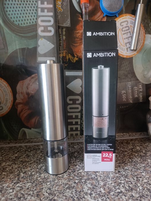 Електричний млинок для солі та перцю Ambition Millo 22,5 см / Новий