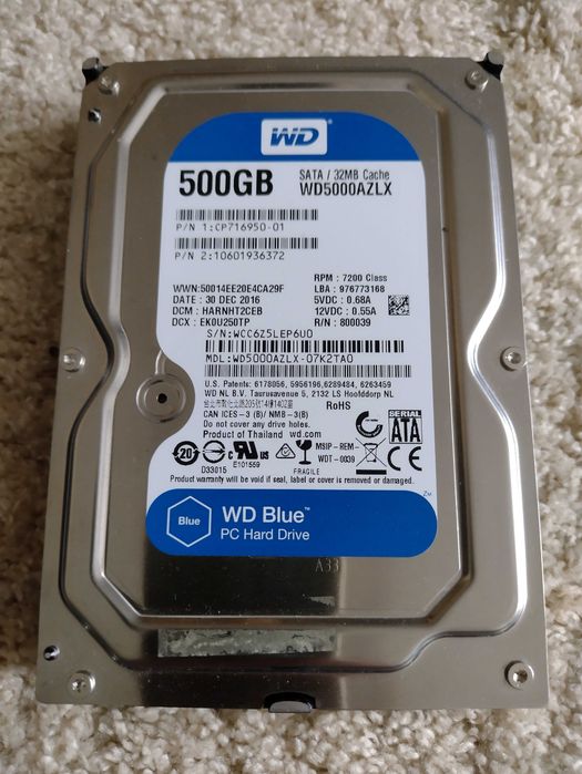 dysk twardy WD 500GB 3,5"