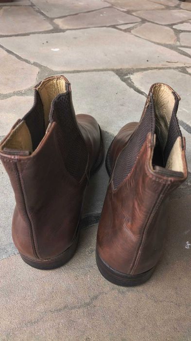 Buty sztyblety skóra naturalna, brązowe