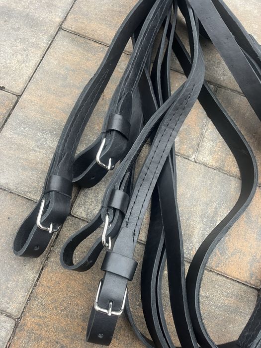 Lejce skórzane parokonne 5,5m długie NOWE