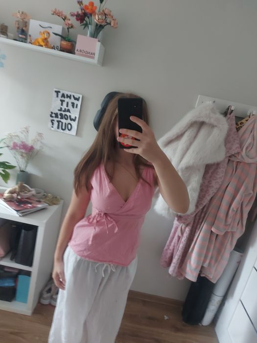 Vintage wiązana bluzka