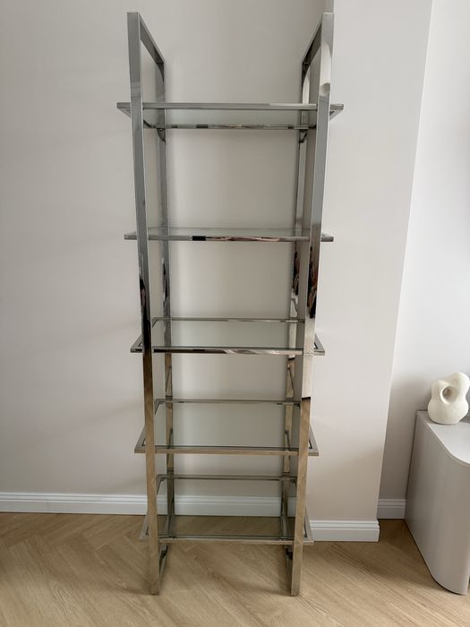 Regał srebrny szkalny