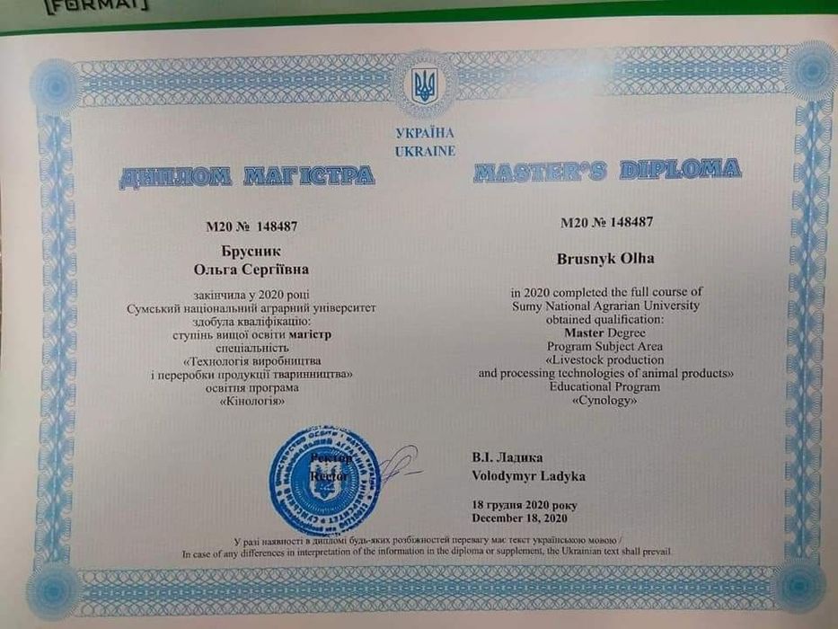 Послуги кінолога