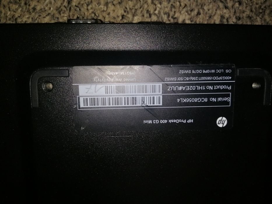 Мини пк HP ProDesk 400 G3 Mini i5-6500t/8gb/ssd256