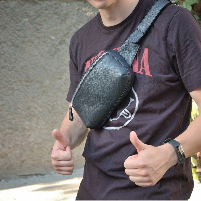 Бананка поясна сумка шкіряна чоловіча