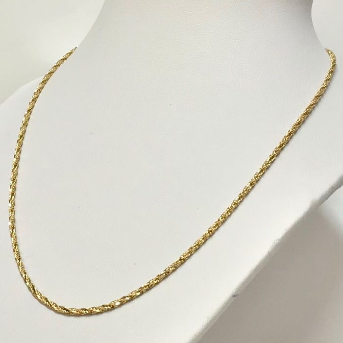 Złoty ŁAŃCUSZEK damski 18K ORYGINALNY splot 40cm