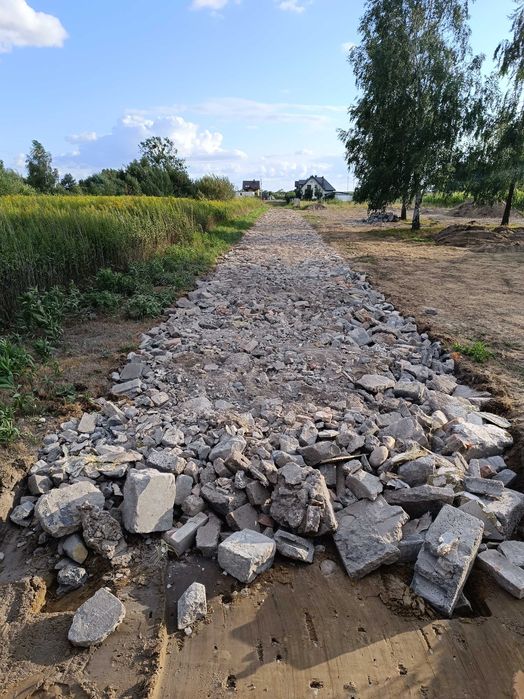 Usługi koparką - wykopy. Transport piach ziemia gruz