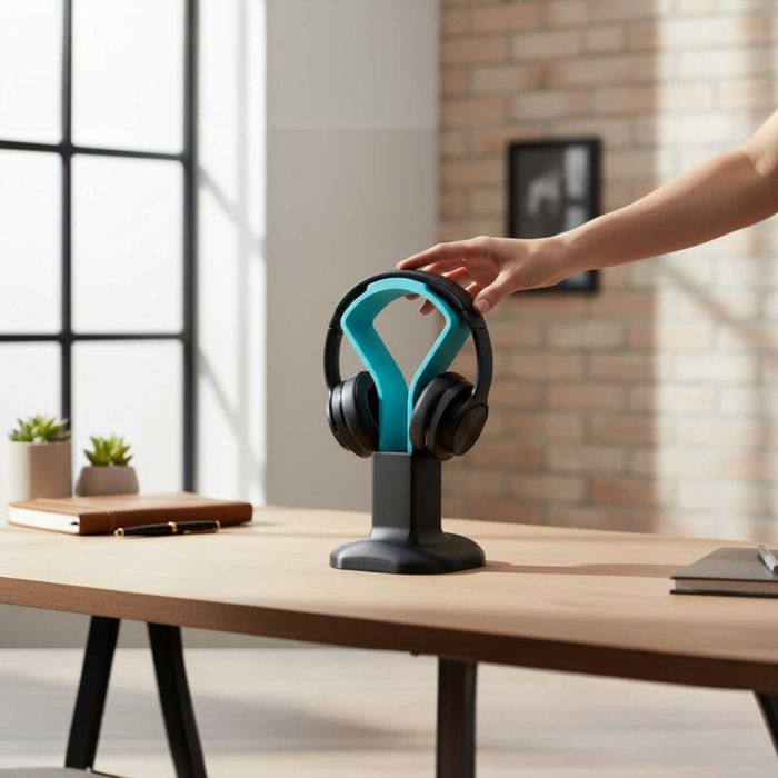 Suporte de Headphone para Secretária – Impressão 3D