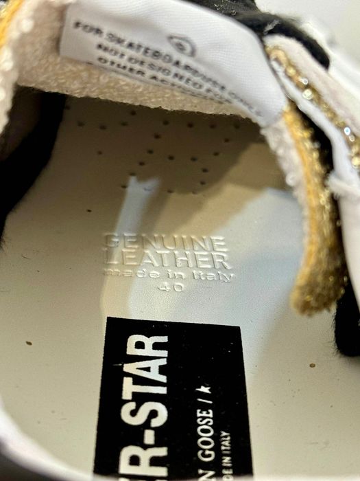 Nowe Sneakersy Golden Goose Super-Star Glitter Skóra Rozmiar 40