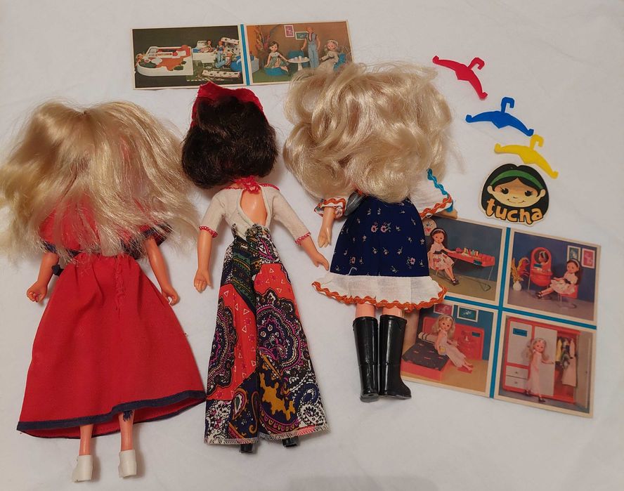 3 bonecas Tucha com roupas e acessórios originais