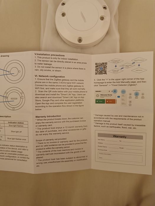 Detetor de inundação WiFi - NOVO -