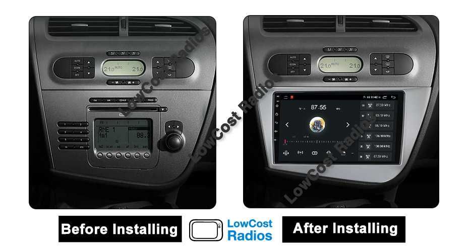 Auto Rádio 2DIN 9" SEAT LEON E SEAT ALTEA • Android 15 | CARPLAY • ANDROID AUTO