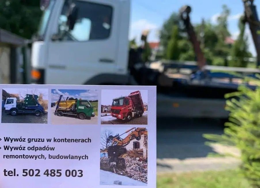 Wynajem kontenerów . Wywóz gruzu . Odpadów remontowo-budowlanych