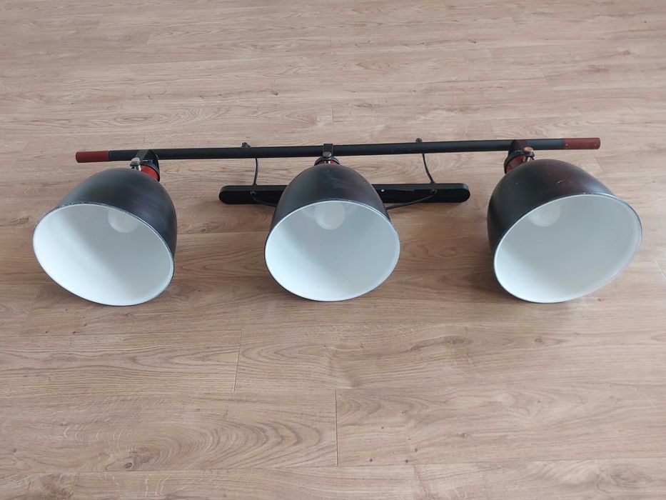 Lampa wisząca czarna, 3 żarówki